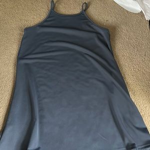 Blue Wall Flower Tank Top Dress